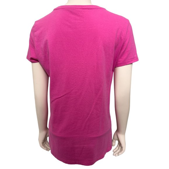 Aeropostale Est. 87 Eastern Division Pink T-Shirt White & Blue Logo Size L - Picture 4 of 6